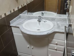 Arabescato 2 cm encimera de baño 